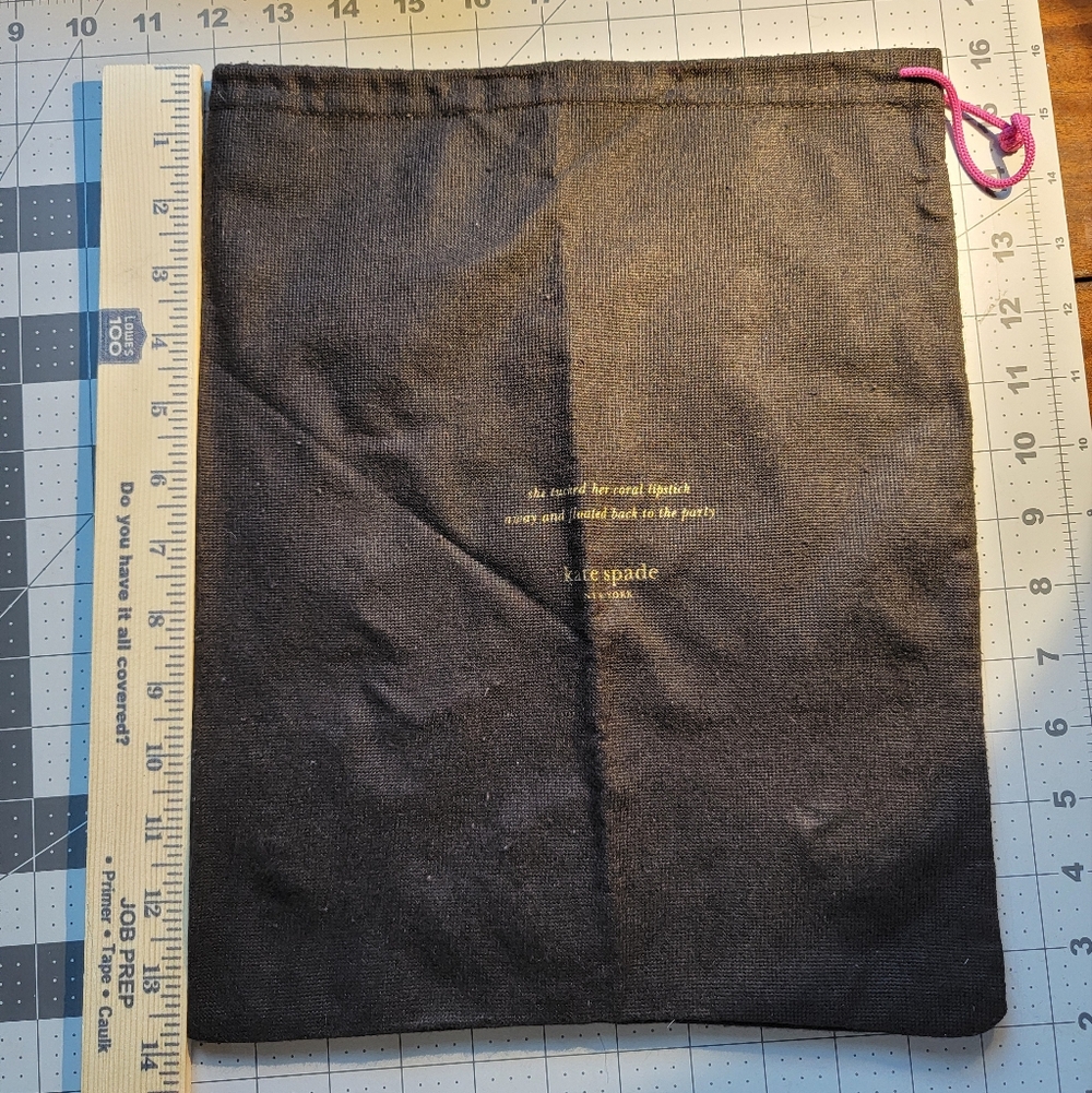 Kate Spade Dustbag, Medium With Pink Drawstring